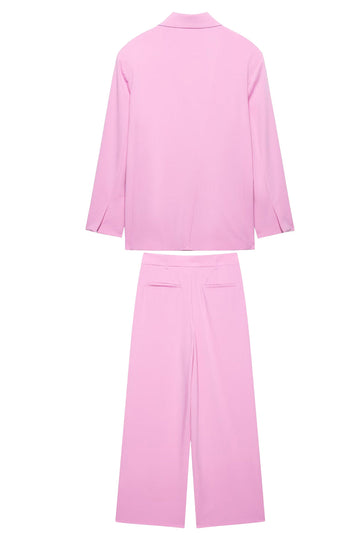Pink 2 Piece Peak Revers Kvinder Prom Suits med Snore
